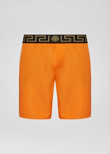 Pantaloni Scurti Inot Versace Greca Border Barbati | PDXQBWF-50